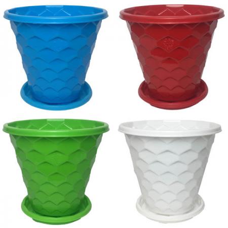 تنوع رنگی گلدان‌های پلاستیکی